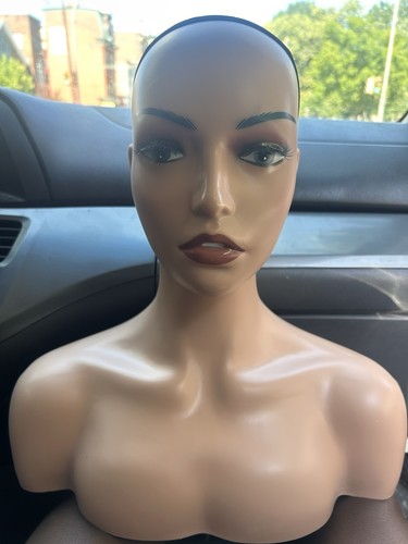 Female wig mannequin with - wig,