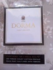 LOVELY DORMA ROSE TOILE CURTAINS 66" X 72" / 168 X 183 cm-BNIP