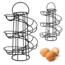 Egg Holder Storage Kitchen Egg Storage Spiral Eggs Dispenser Rack Holds 18 Eggs