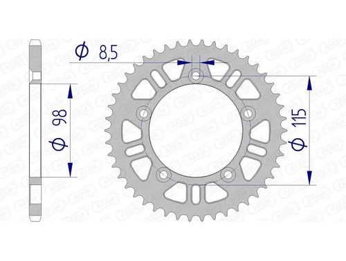 28284 aluminum crown - crown, 72101