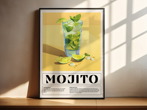 Mojito cocktail poster - cocktail, fresh