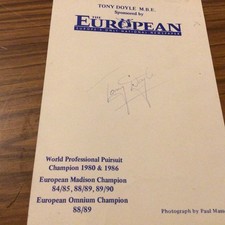 Tony Doyle Cyclist Autograph Photo Card