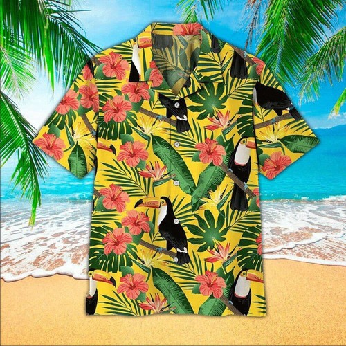 Toucan hibiscus tropical - toucan,