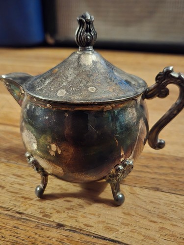 Vintage silver plated - plated, cauldron