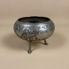 Silver Footed Bowl Engraved