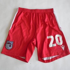 Grimsby Town 2023 24 Season Away Football Shorts Red Size L Large
