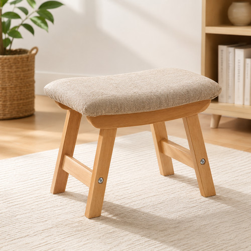 Aibiju wooden footstool - wooden,
