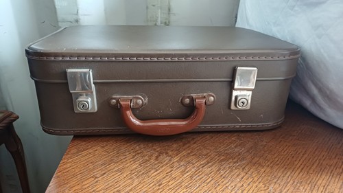 Small vintage suitcase with - small, a