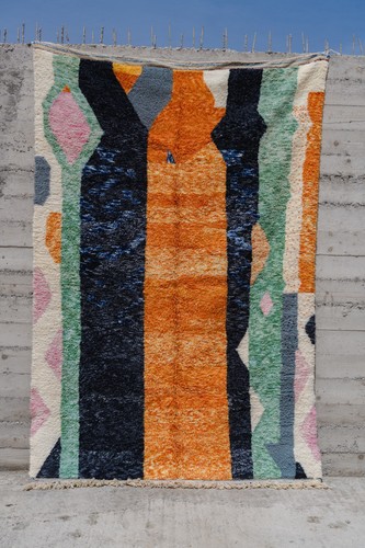 Moroccan beni ourain handwoven - ourain,