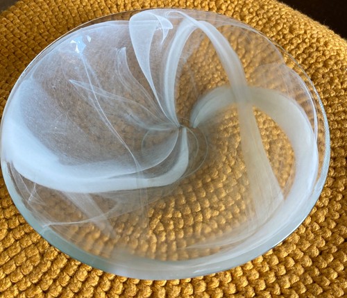 Studio glass shallow bowl - studio,