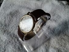 mans edox gold plated quartz