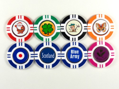 Magnetic poker chip with - magnetic,