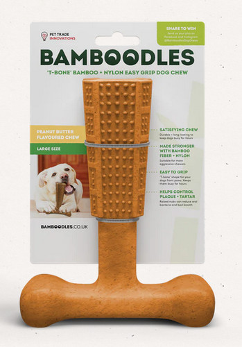 Bamboodles bone dog chew - bamboodles, t-bone
