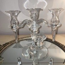 Vintage glass candelabra - vintage,
