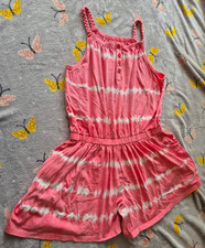 Next Pink White Tiedye Button