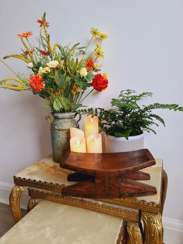 Antique wooden headrest - ,