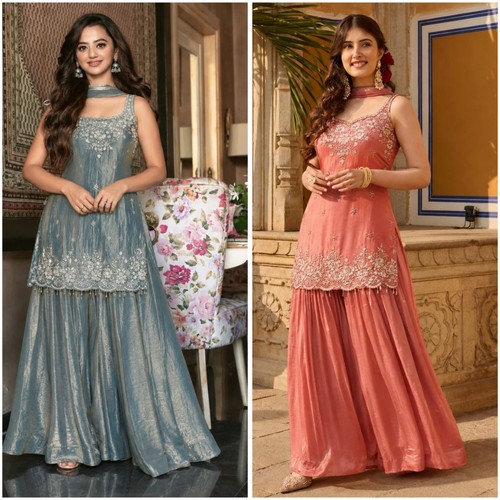 Punjabi sharara plazzo kurti - plazzo,
