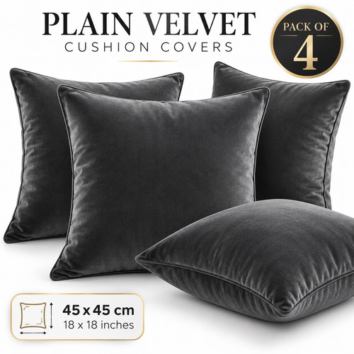 Pack plush velvet cushion - 4,