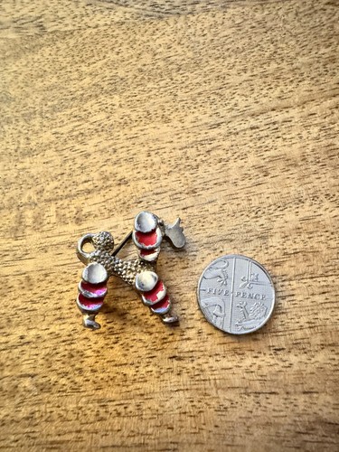 Poodle scatter pin red - poodle, enamel