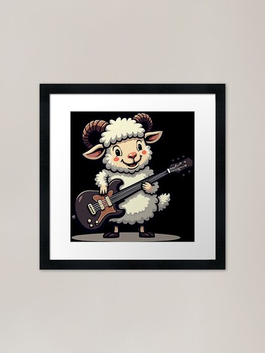 Rocking sheep with guitar