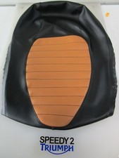 TRIUMPH BONNEVILLE T100 THRUXTON SCRAMBLER SEAT COVER  BLACK & TAN