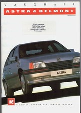 Vauxhall Astra & Belmont 1988-89 UK Market Brochure GTE 16v SRi GLSi GL L Merit