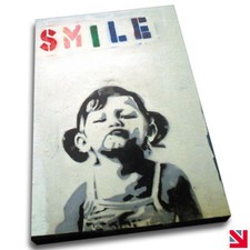 BANKSY SMILE GIRL CANVAS Wall