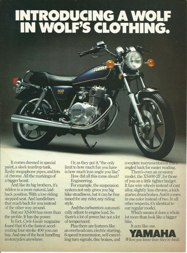 1979 yamaha xs400 motorcycle - yamaha,