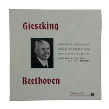 SAX 2259 Gieseking Beethoven Sonata 9 10 13 14 Moonlight Columbia Stereo EX/VG+