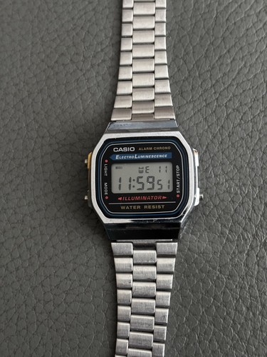 Casio silver a168 digital - casio,