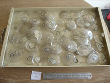 JOB LOT OF ANTIQUE GLASS POCKET WATCH CRYSTALS MIXED SIZES