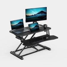 WorkstationHeight Adjustable Sit-Stand Desk Riser – Two-Tier Ergonomic  RRP £125