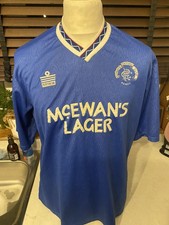 Rare Vintage Glasgow Rangers Football Shirt Original Admiral 42/44 1990