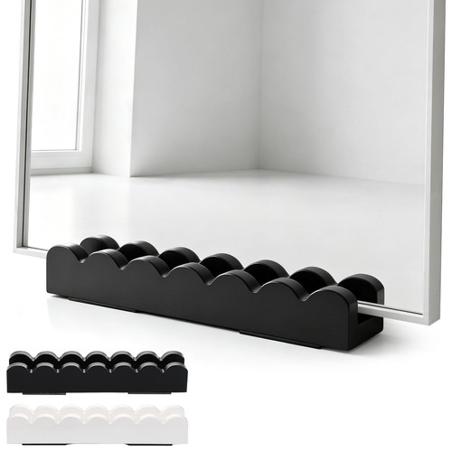 Wavy wooden floor - mirror, stand