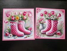 Set of 2  2  x PINK TULIPS &