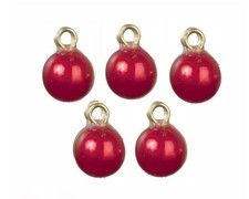 Dolls House 6 Red Baubles