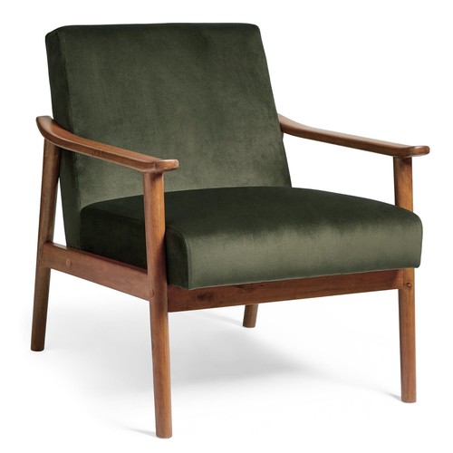 Forest green armchair - green,