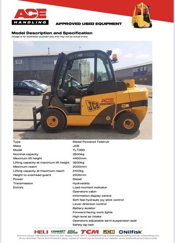 Jcb tlt35d 3500kg diesel - tlt35d,