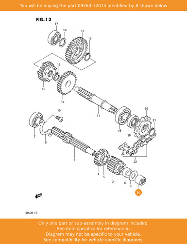 Suzuki bearing - suzuki, (12x19x12)