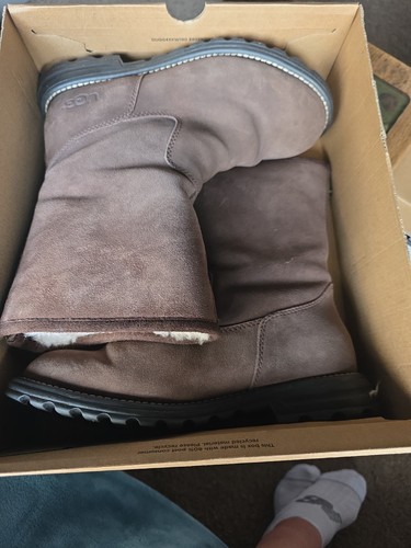 Womens ugg boots back zipper - back,