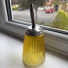 Vintage yellow glass sugar - vintage,