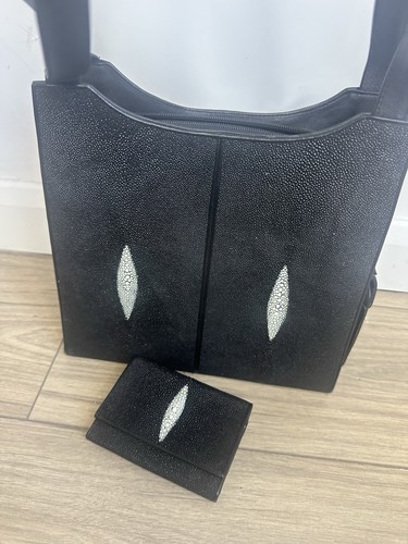 Genuine stingray skin handbag - genuine,