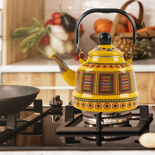 New vintage enamel tea kettle - tea,
