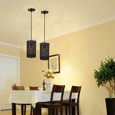Natural Wicker Rattan Ceiling Pendant Light Easy Fit Light Woven Pendant Light