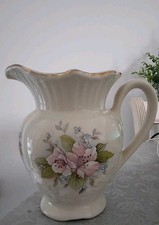 Stunning VTG "Maryleigh Pottery of Staffordshire" Floral Jug 15cm Tall in VGC