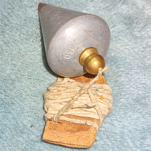Plumb bob weight with - weight, string
