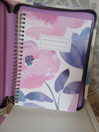 Floral print zipped notebook - floral,