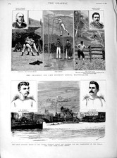 Original Old Antique Print