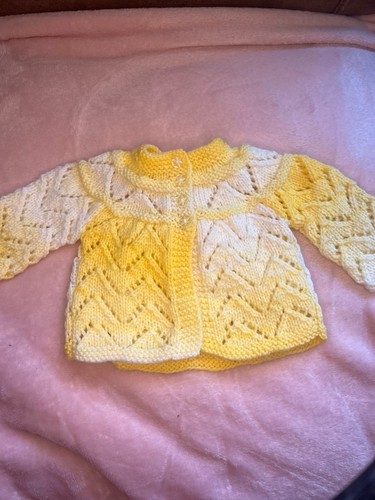 Hand knitted baby matinee - knitted,