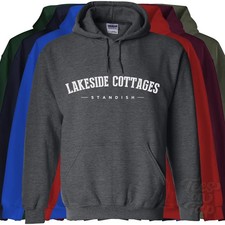 LAKESIDE COTTAGES STANDISH HOODIE Wigan England college varsity style